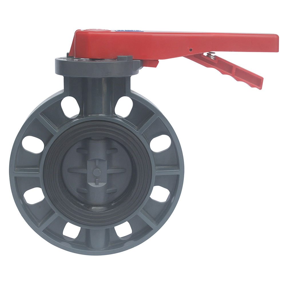Plastic PVC two pieces ball valve with stainless steel handle