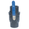Plastic PVC two pieces ball valve with stainless steel handle