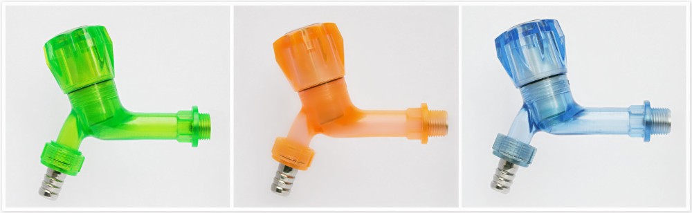 JS High Quality Water Faucet Transparent Handle