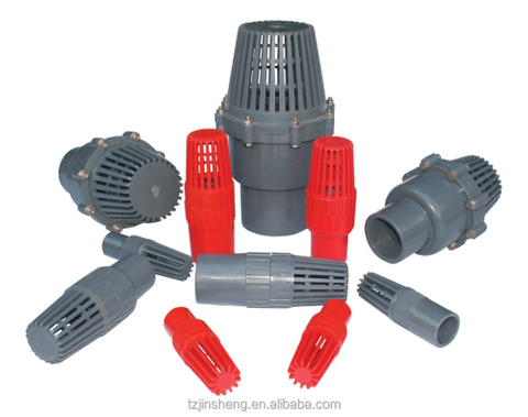 China supplier full size UPVC plastic foot valve,PVC/UPVC Foot Valve,JS High Quality Standard And Non Standard UPVC Foot Valve