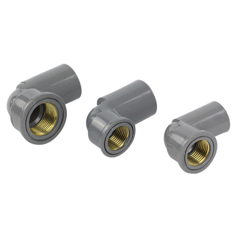 SCH 80 Pvc Plastic Male Adapter Fitting With Brass Thread PVC 45 Degree ELBOW hot on sale