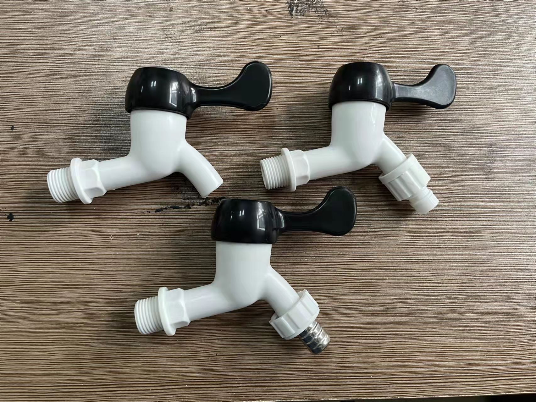 Single plastic wall-mounted water tap