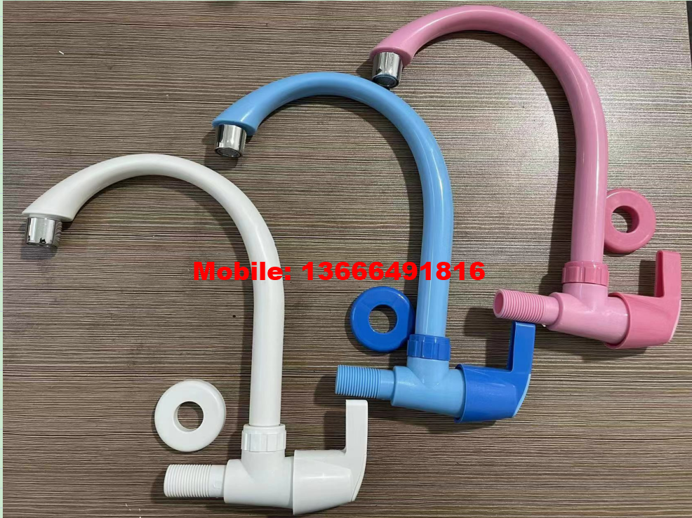 Single plastic wall-mounted water tap