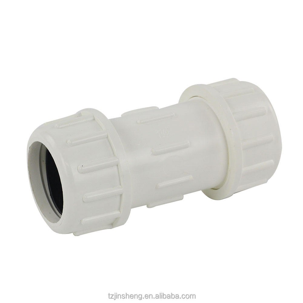 Plastic PVC Hydraulic Quick Pipe Compression Coupling Fitting