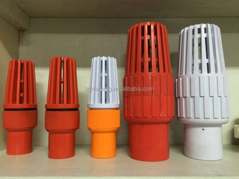 China supplier full size UPVC plastic foot valve,PVC/UPVC Foot Valve,JS High Quality Standard And Non Standard UPVC Foot Valve