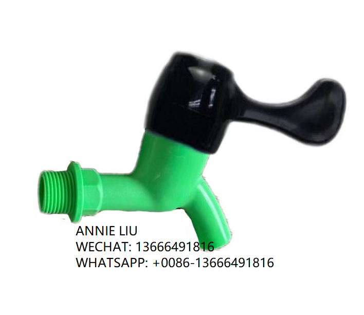 White Plastic Garden Tap PVC Faucet Water Taps With Nozzle